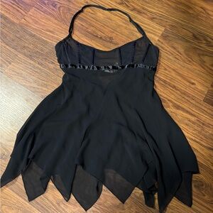 Victorias Secret Black Sheer Pixie Style  Halter Lingerie Nighty